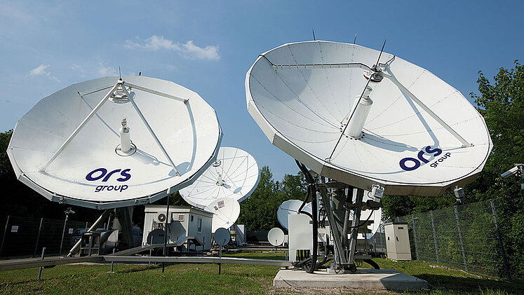 ORS - State-of-the-art broadcasting via satellite Satellite-Uplink-Park